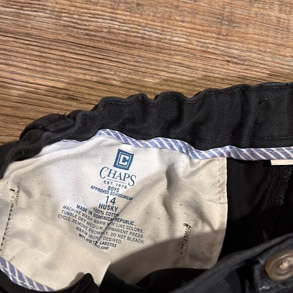 Chaps youth boys size 14 husky black approved schoolwear with adjustable waist. - Picture 2 of 4